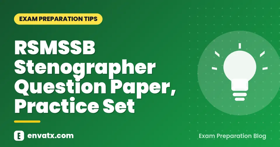 RSMSSB Stenographer Question Paper, Practice Set