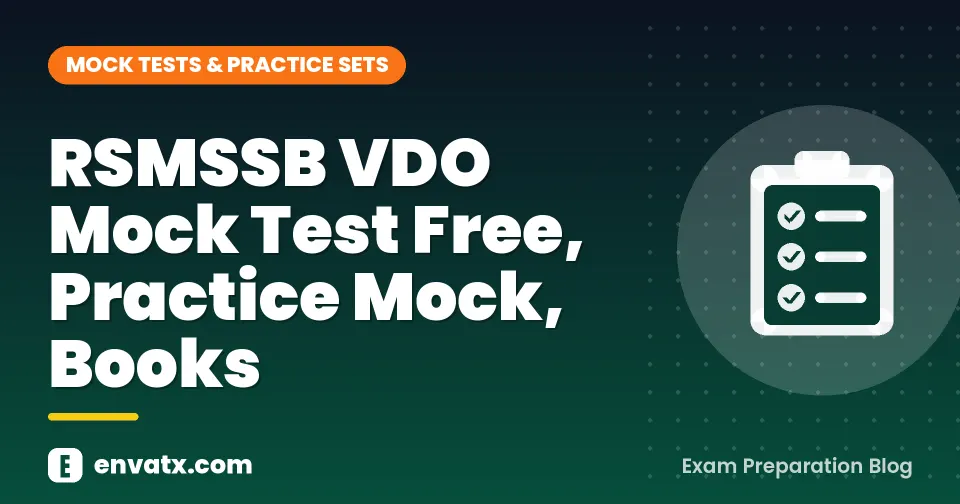 RSMSSB VDO Mock Test Free, Practice Mock, Books