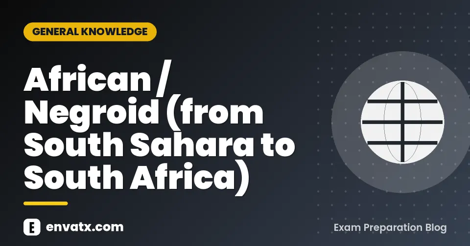 African / Negroid (from South Sahara to South Africa)