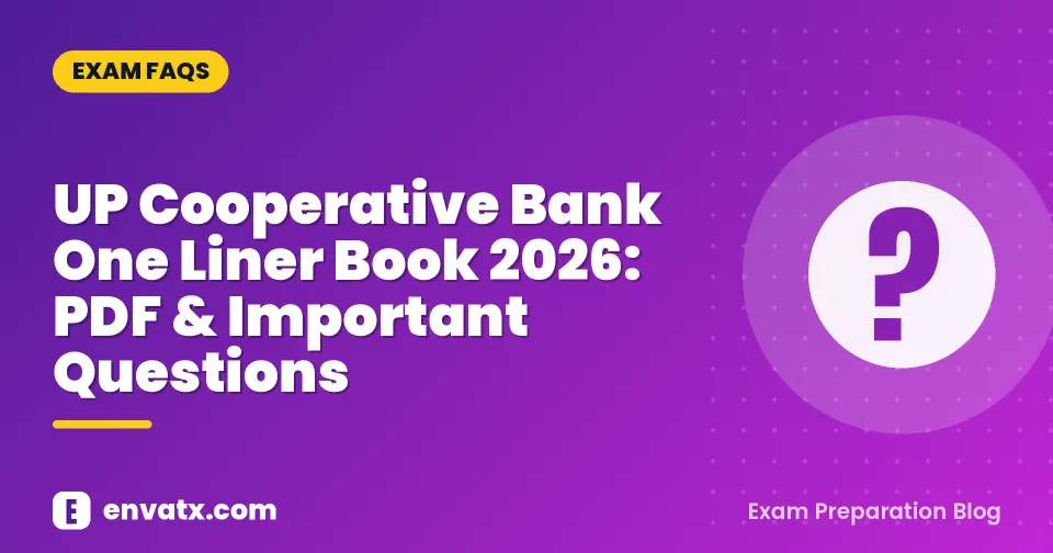UP Cooperative Bank One Liner Book 2026: PDF & Important Questions