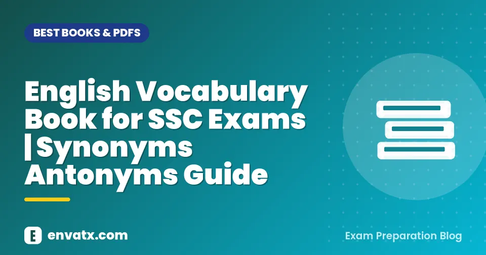 English Vocabulary Book for SSC Exams | Synonyms Antonyms Guide