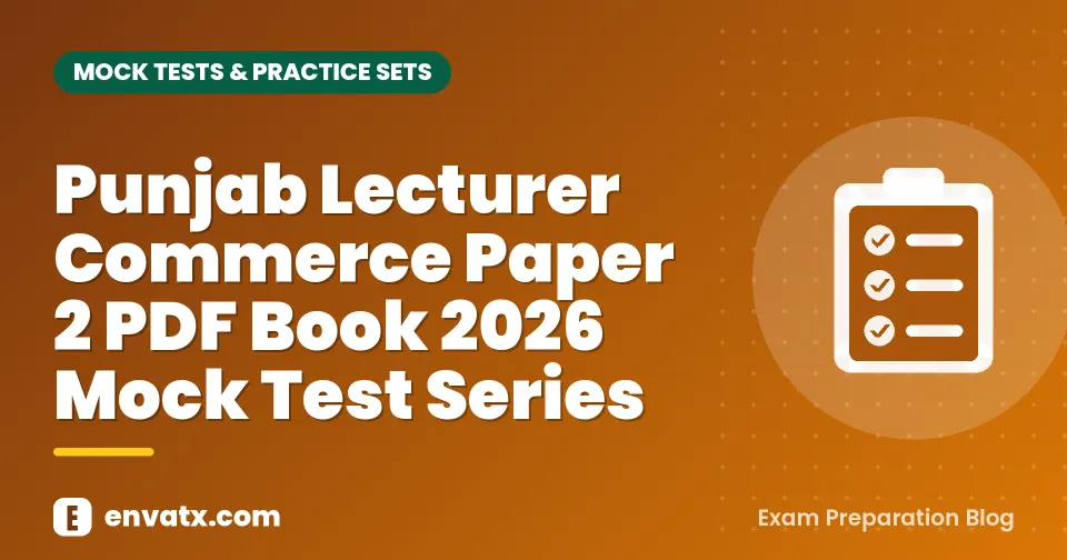 Punjab Lecturer Commerce Paper 2 PDF Book 2026 Mock Test Series