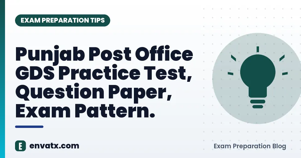 Punjab Post Office GDS Practice Test, Question Paper, Exam Pattern.