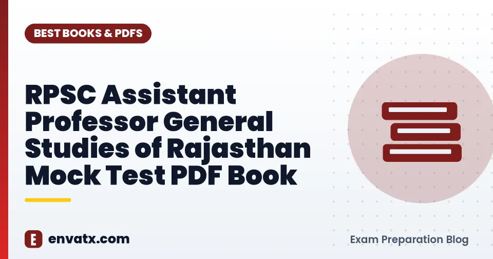 RPSC Assistant Professor General Studies of Rajasthan Mock Test PDF Book – envatx.com