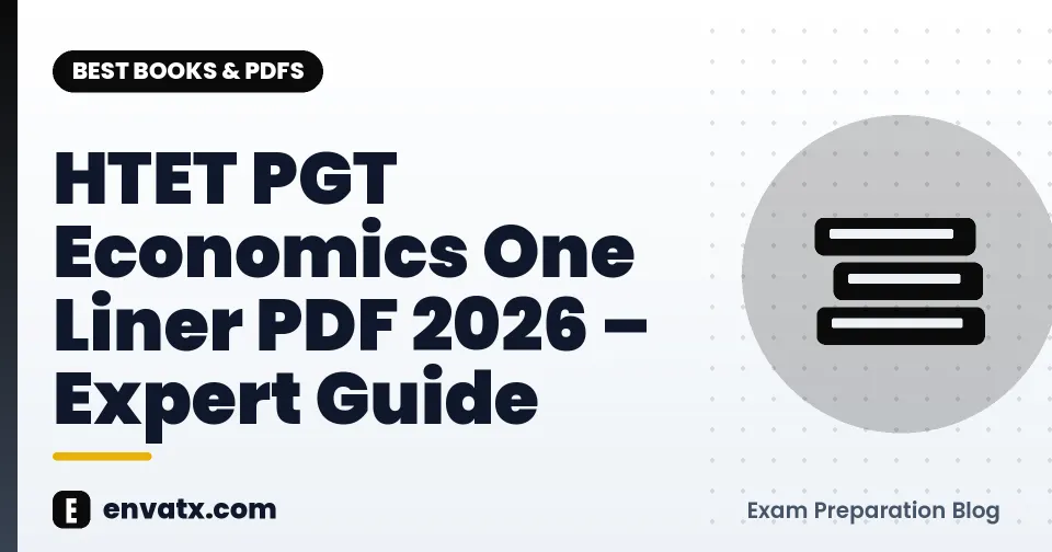 HTET PGT Economics One Liner PDF 2026 – Expert Guide