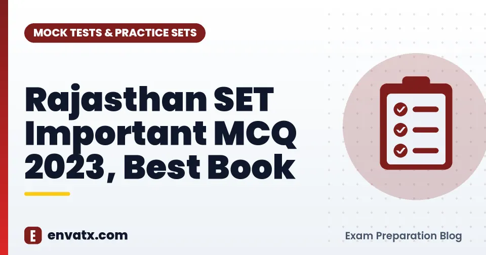 Rajasthan SET Important MCQ 2023, Best Book