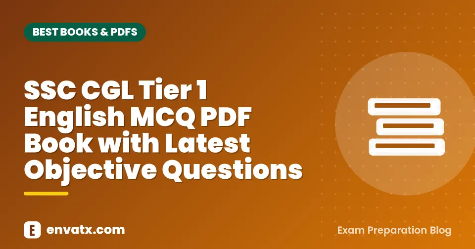 SSC CGL Tier 1 English MCQ PDF Book with Latest Objective Questions