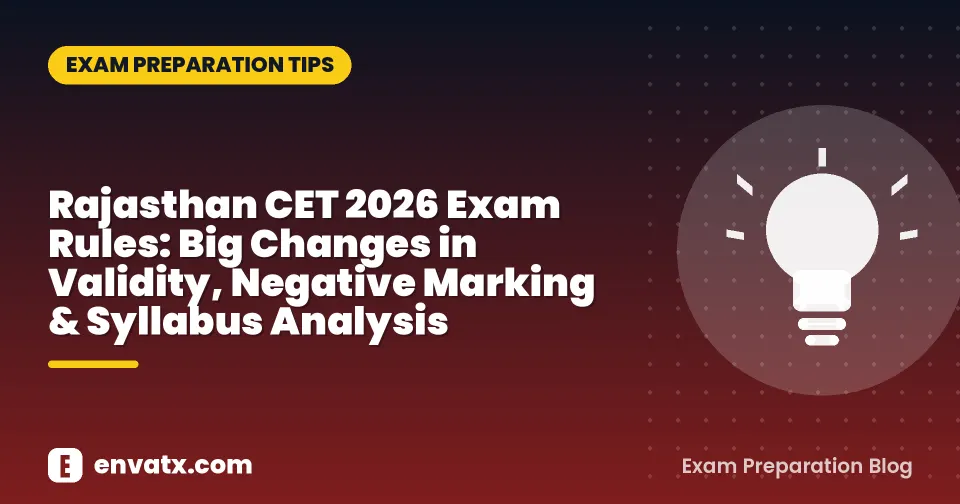 Rajasthan CET 2026 Exam Rules: Big Changes in Validity, Negative Marking & Syllabus Analysis