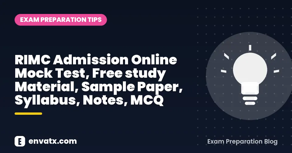 RIMC Admission Online Mock Test, Free study Material, Sample Paper, Syllabus, Notes, MCQ