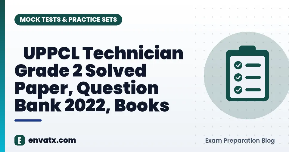 UPPCL Technician Grade 2 Solved Paper, Question Bank 2022, Books