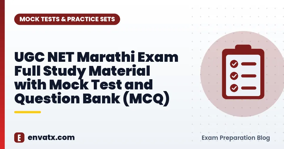 UGC NET Marathi Exam Full Study Material with Mock Test and Question Bank (MCQ)