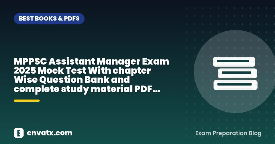 MPPSC Assistant Manager Exam 2025 Mock Test With chapter Wise Question Bank and complete study material PDF download