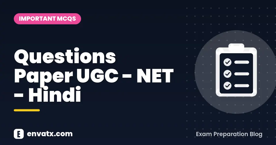 Questions Paper UGC - NET - Hindi