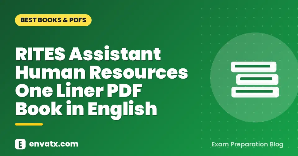 RITES Assistant Human Resources One Liner PDF Book in English