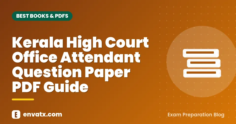 Kerala High Court Office Attendant Question Paper PDF Guide