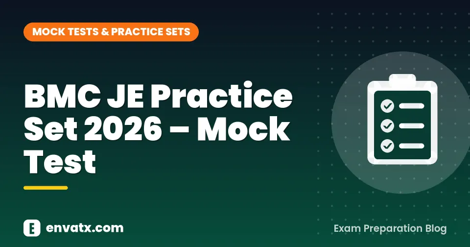 BMC JE Practice Set 2026 – Mock Test