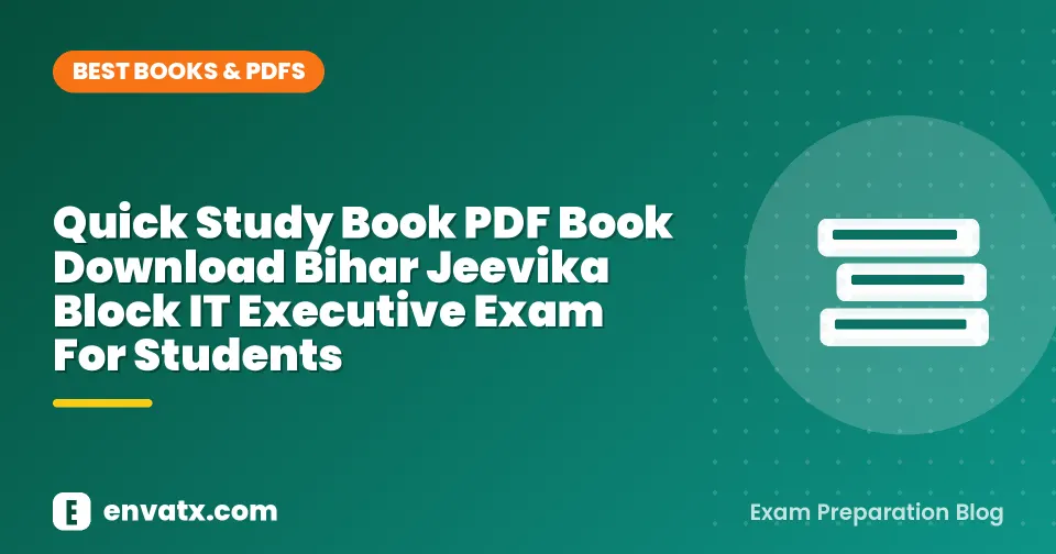 Quick Study Book PDF Book Download Bihar Jeevika Block IT Executive Exam For Students
