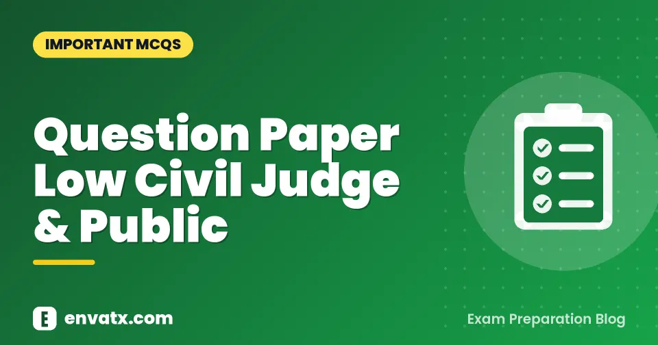 Question Paper Low Civil Judge & Public