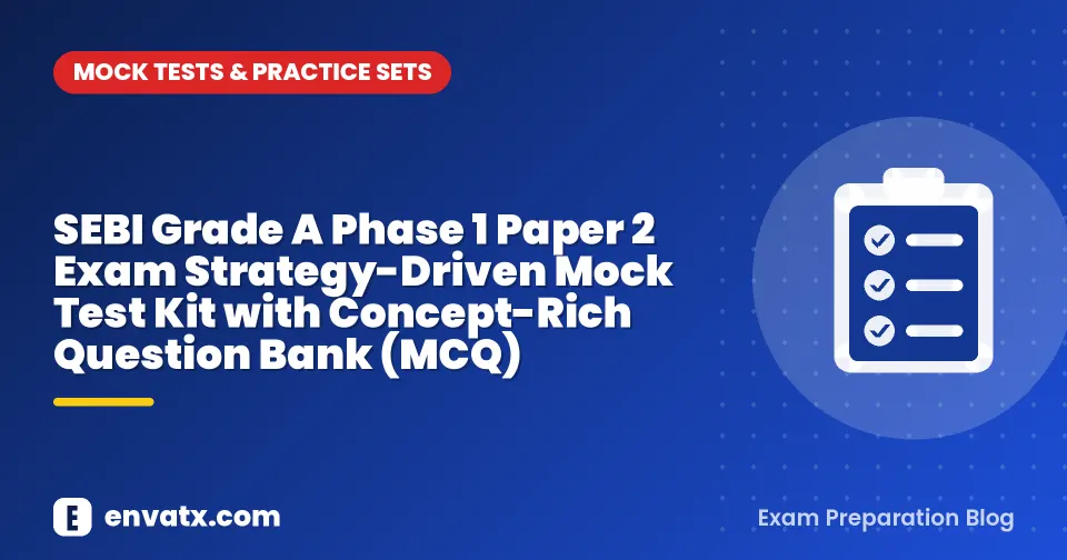SEBI Grade A Phase 1 Paper 2 Exam Strategy-Driven Mock Test Kit with Concept-Rich Question Bank (MCQ)