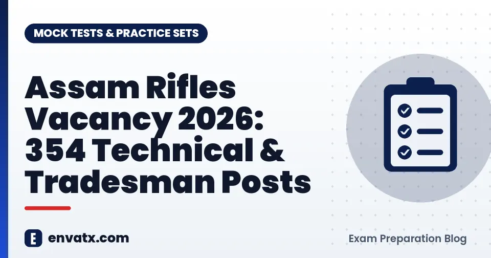 Assam Rifles Vacancy 2026: 354 Technical & Tradesman Posts