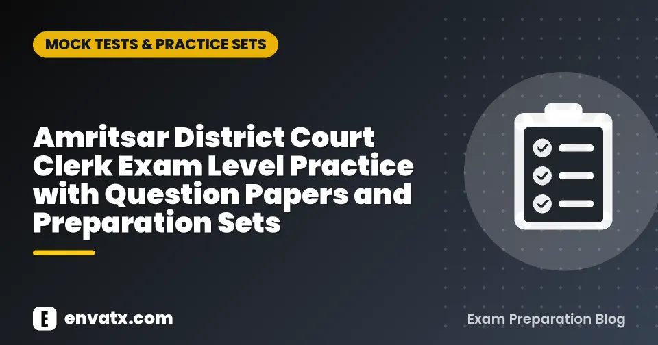 Amritsar District Court Clerk Exam Level Practice with Question Papers and Preparation Sets
