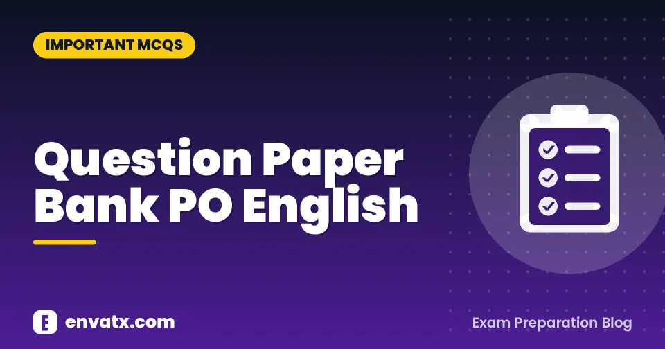 Question Paper Bank PO English