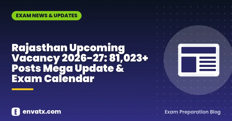 Rajasthan Upcoming Vacancy 2026-27: 81,023+ Posts Mega Update & Exam Calendar