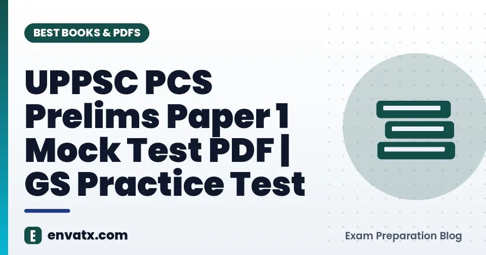 UPPSC PCS Prelims Paper 1 Mock Test PDF | GS Practice Test