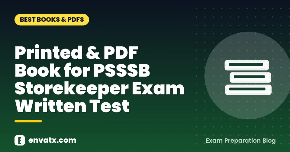 Printed & PDF Book for PSSSB Storekeeper Exam Written Test