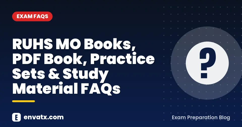 RUHS MO Books, PDF Book, Practice Sets & Study Material FAQs