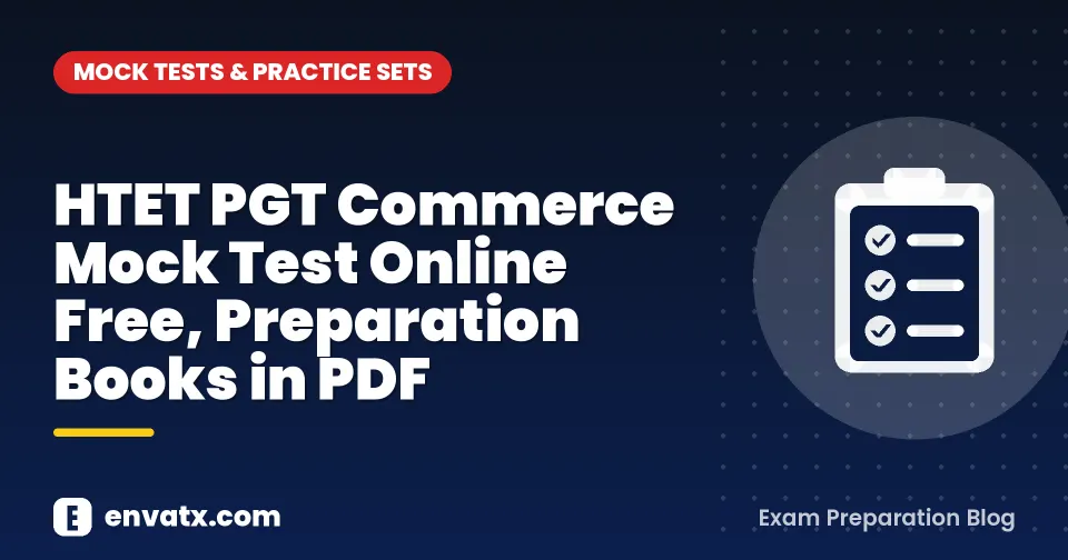 HTET PGT Commerce Mock Test Online Free, Preparation Books in PDF