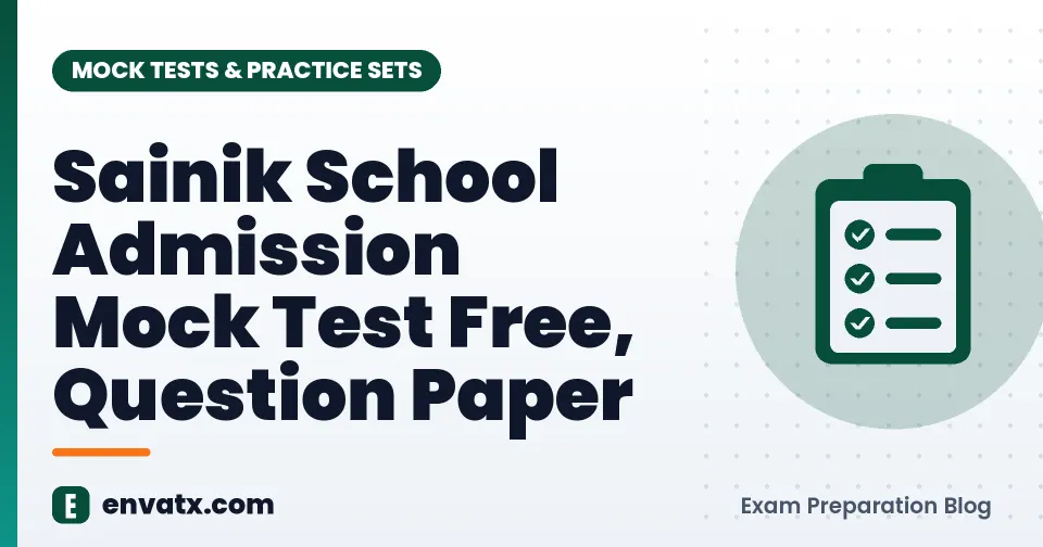 Sainik School Admission Mock Test Free, Question Paper