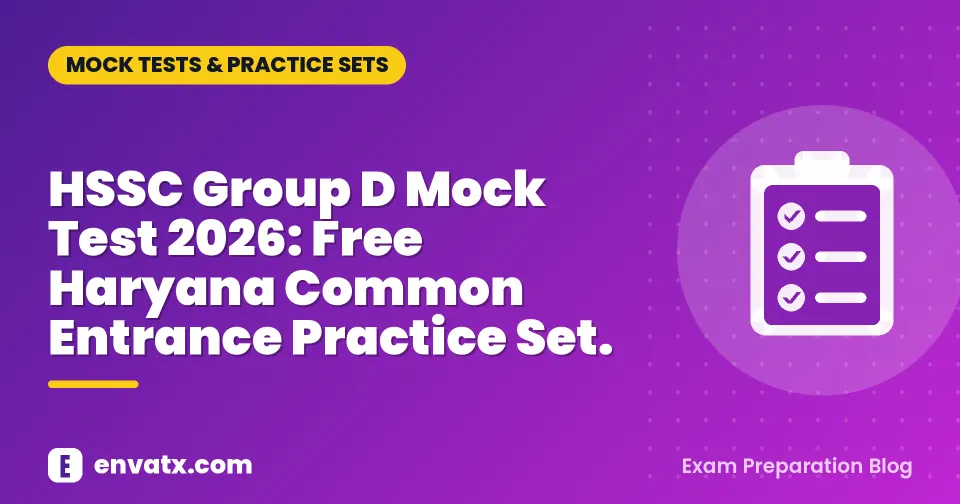 HSSC Group D Mock Test 2026: Free Haryana Common Entrance Practice Set.