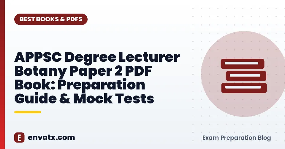 APPSC Degree Lecturer Botany Paper 2 PDF Book: Preparation Guide & Mock Tests