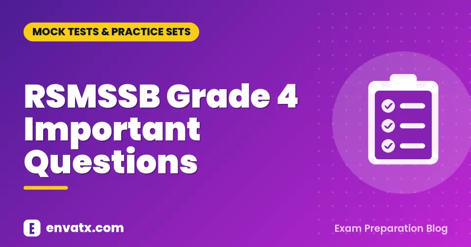 RSMSSB Grade 4 Important Questions