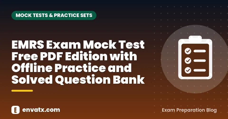 EMRS Exam Mock Test Free PDF Edition with Offline Practice and Solved Question Bank
