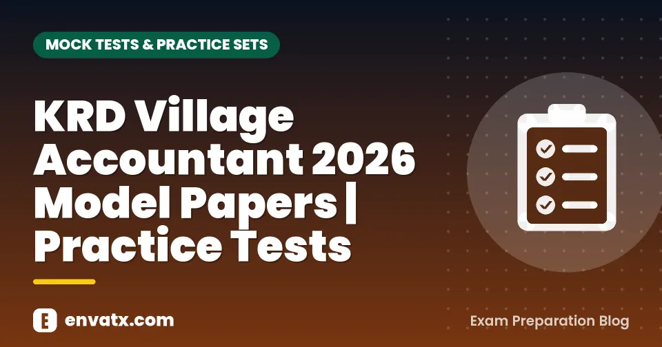 KRD Village Accountant 2026 Model Papers | Practice Tests