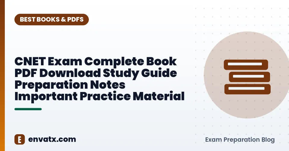 CNET Exam Complete Book PDF Download Study Guide Preparation Notes Important Practice Material