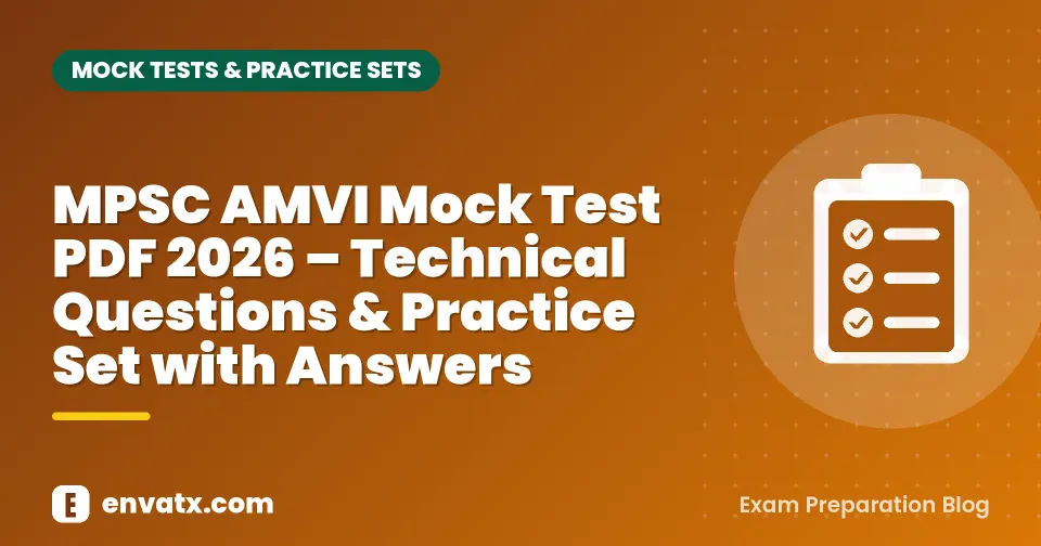MPSC AMVI Mock Test PDF 2026 โ Technical Questions & Practice Set with Answers