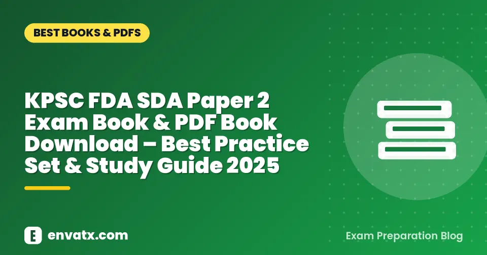 KPSC FDA SDA Paper 2 Exam Book & PDF Book Download – Best Practice Set & Study Guide 2025