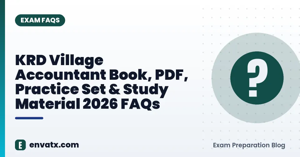 KRD Village Accountant Book, PDF, Practice Set & Study Material 2026 FAQs