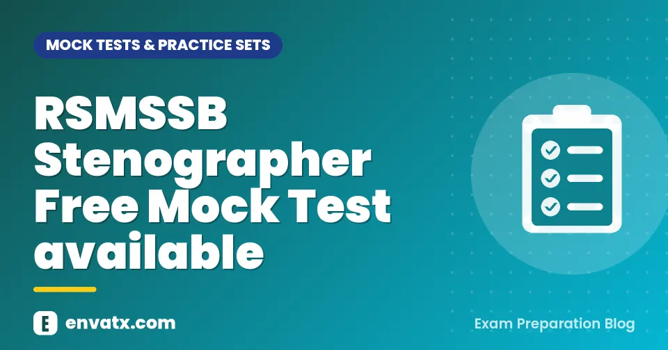 RSMSSB Stenographer Free Mock Test available