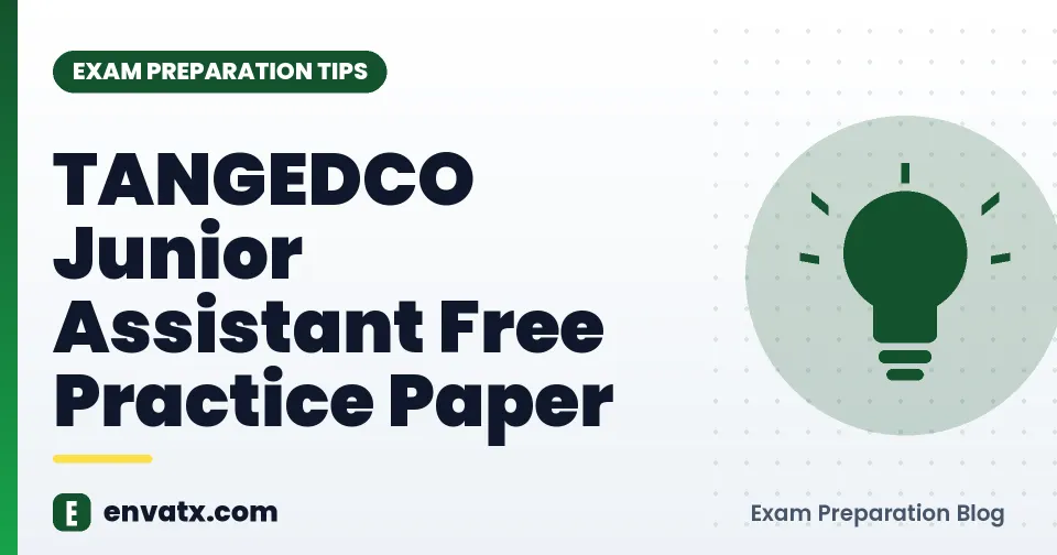 TANGEDCO Junior Assistant Free Practice Paper