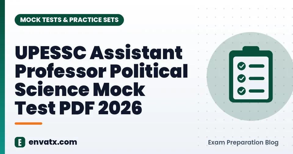 UPESSC Assistant Professor Political Science Mock Test PDF 2026