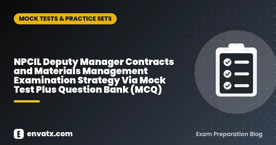 NPCIL Deputy Manager Contracts and Materials Management Examination Strategy Via Mock Test Plus Question Bank (MCQ)