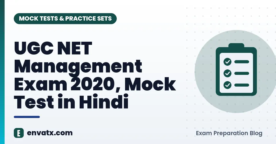 UGC NET Management Exam 2020, Mock Test in Hindi