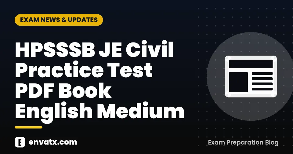 HPSSSB JE Civil Practice Test PDF Book English Medium