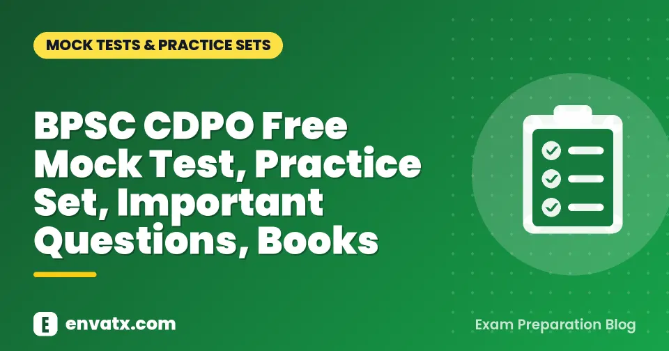 BPSC CDPO Free Mock Test, Practice Set, Important Questions, Books