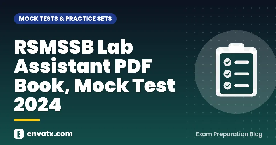 RSMSSB Lab Assistant PDF Book, Mock Test 2024