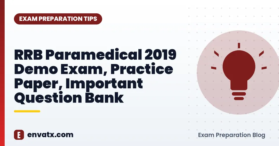 RRB Paramedical 2019 Demo Exam, Practice Paper, Important Question Bank